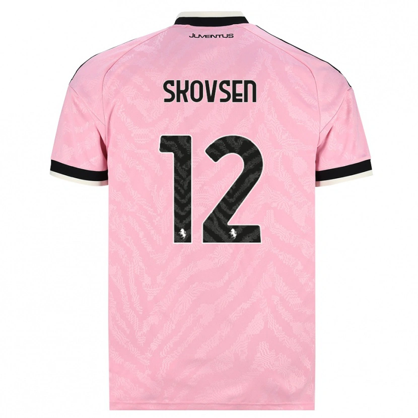 Danxen Homme Maillot Matilde Lundorf Skovsen #12 Rose Noir Tenues Extérieur 2026/27 T-Shirt