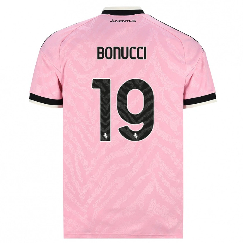 Danxen Homme Maillot Leonardo Bonucci #19 Rose Noir Tenues Extérieur 2026/27 T-Shirt