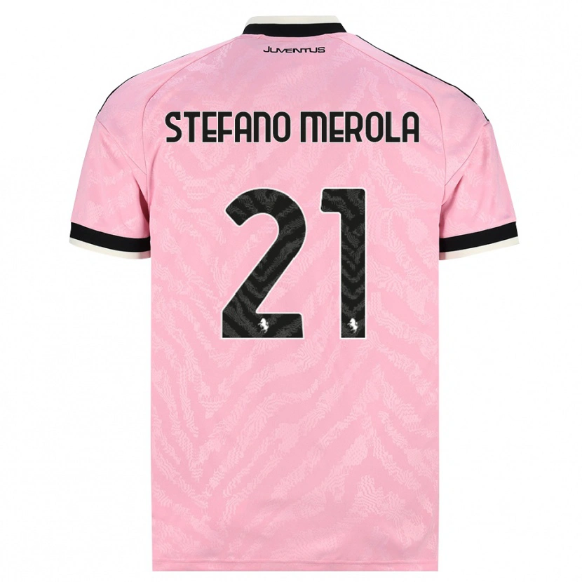 Danxen Homme Maillot Antonio Stefano Merola #21 Rose Noir Tenues Extérieur 2026/27 T-Shirt