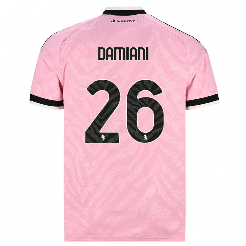 Danxen Homme Maillot Samuele Damiani #26 Rose Noir Tenues Extérieur 2026/27 T-Shirt