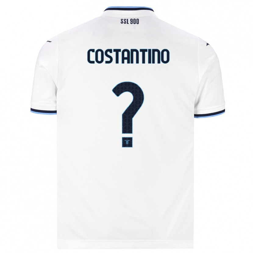 Danxen Homme Maillot Davide Costantino #0 Blanc Bleu Marine Tenues Extérieur 2026/27 T-Shirt