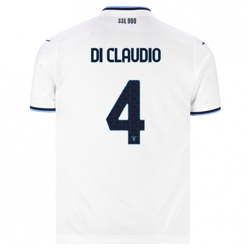 Danxen Homme Maillot Federico Di Claudio #4 Blanc Bleu Marine Tenues Extérieur 2026/27 T-Shirt