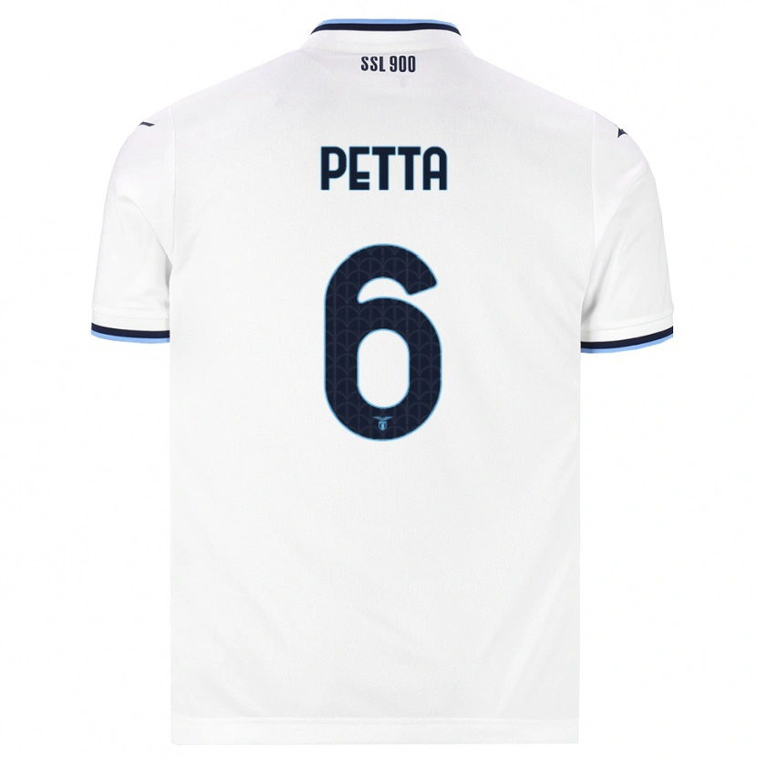 Danxen Homme Maillot Andrea Petta #6 Blanc Bleu Marine Tenues Extérieur 2026/27 T-Shirt