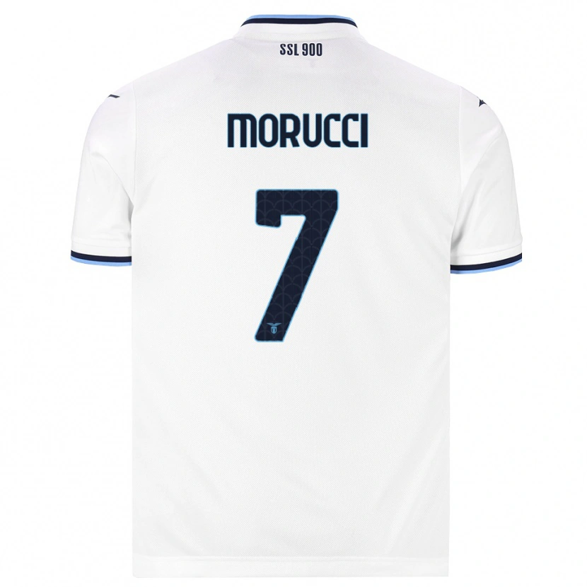 Danxen Homme Maillot Alessandro Morucci #7 Blanc Bleu Marine Tenues Extérieur 2026/27 T-Shirt