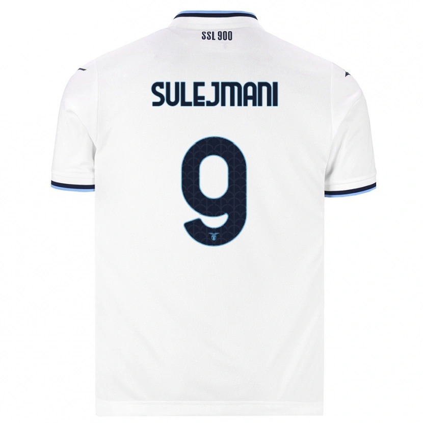 Danxen Homme Maillot Flavio Sulejmani #9 Blanc Bleu Marine Tenues Extérieur 2026/27 T-Shirt