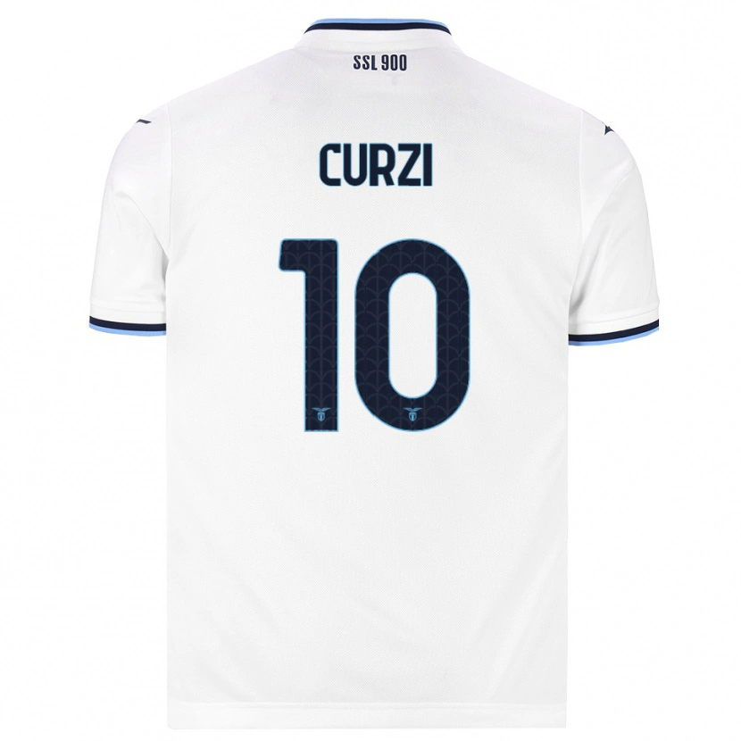 Danxen Homme Maillot Simone Curzi #10 Blanc Bleu Marine Tenues Extérieur 2026/27 T-Shirt