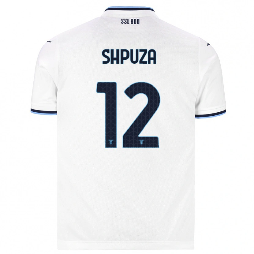 Danxen Homme Maillot Kleo Shpuza #12 Blanc Bleu Marine Tenues Extérieur 2026/27 T-Shirt