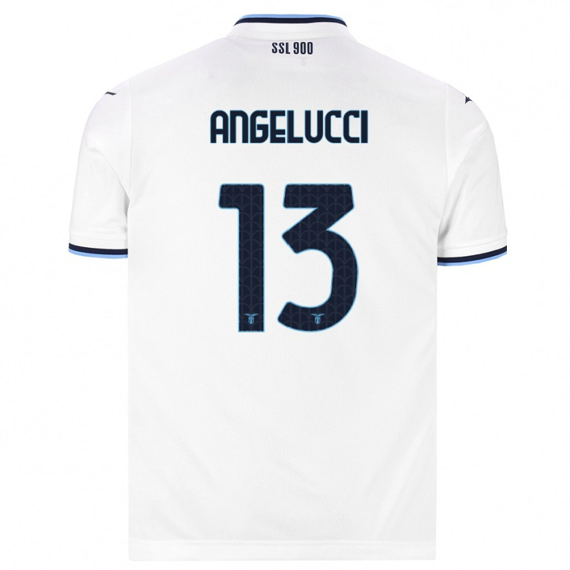 Danxen Homme Maillot Valerio Angelucci #13 Blanc Bleu Marine Tenues Extérieur 2026/27 T-Shirt