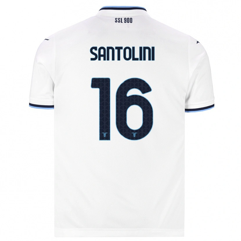 Danxen Homme Maillot Emanuele Santolini #16 Blanc Bleu Marine Tenues Extérieur 2026/27 T-Shirt