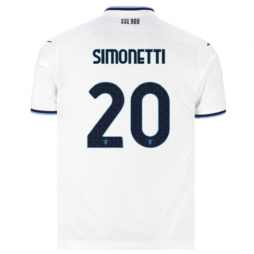 Danxen Homme Maillot Flaminia Simonetti #20 Blanc Bleu Marine Tenues Extérieur 2026/27 T-Shirt