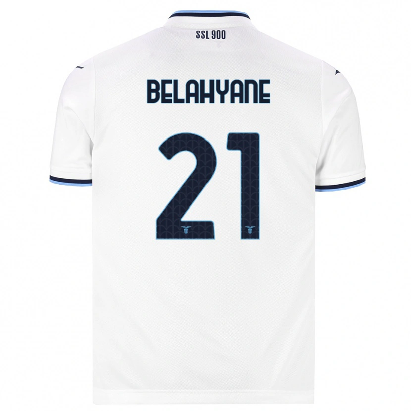 Danxen Homme Maillot Reda Belahyane #21 Blanc Bleu Marine Tenues Extérieur 2026/27 T-Shirt