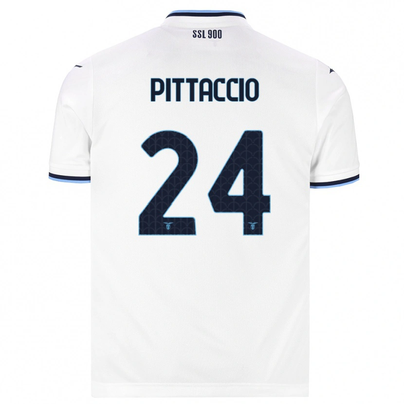 Danxen Homme Maillot Francesca Pittaccio #24 Blanc Bleu Marine Tenues Extérieur 2026/27 T-Shirt