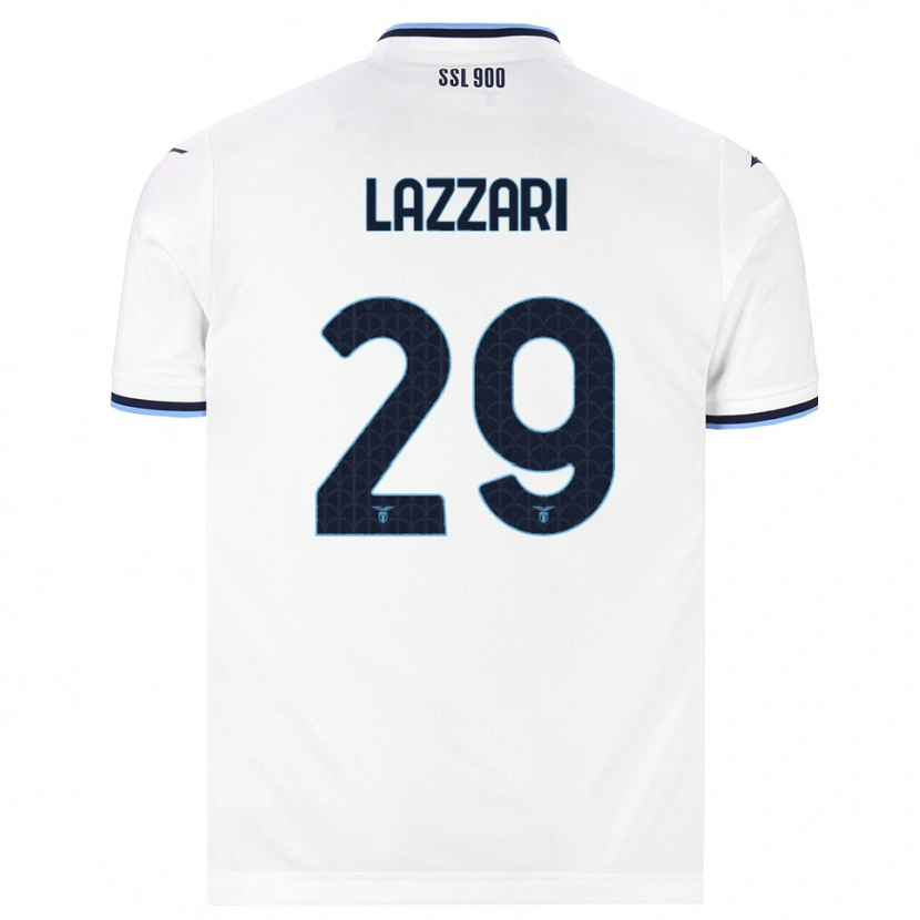 Danxen Homme Maillot Manuel Lazzari #29 Blanc Bleu Marine Tenues Extérieur 2026/27 T-Shirt