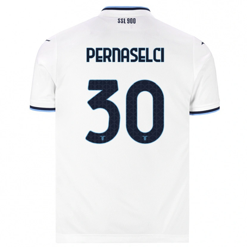 Danxen Homme Maillot Leonardo Pernaselci #30 Blanc Bleu Marine Tenues Extérieur 2026/27 T-Shirt