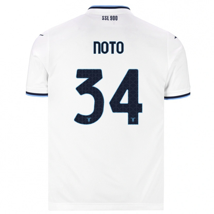 Danxen Homme Maillot Pierpaolo Noto #34 Blanc Bleu Marine Tenues Extérieur 2026/27 T-Shirt