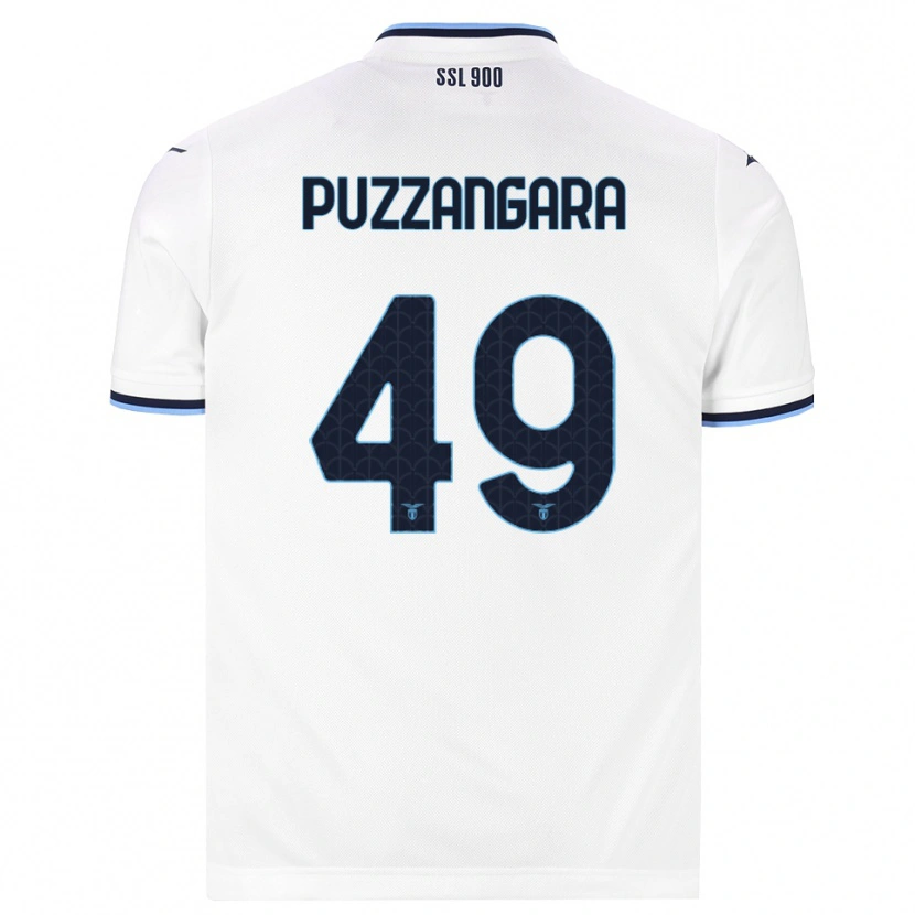 Danxen Homme Maillot Angelo Antonio Puzzangara #49 Blanc Bleu Marine Tenues Extérieur 2026/27 T-Shirt