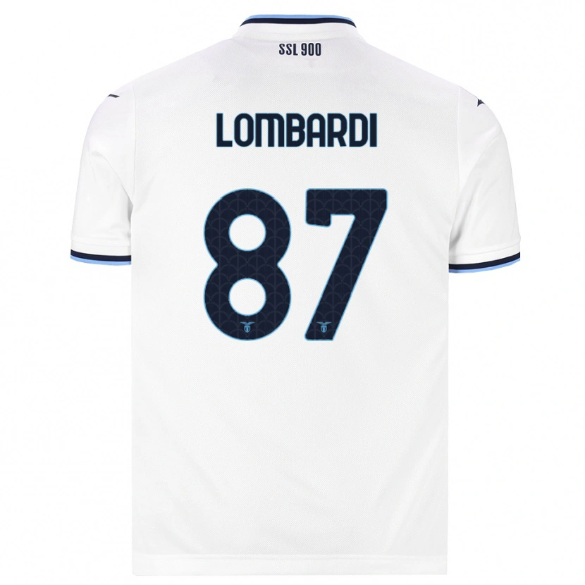Danxen Homme Maillot Cristiano Lombardi #87 Blanc Bleu Marine Tenues Extérieur 2026/27 T-Shirt