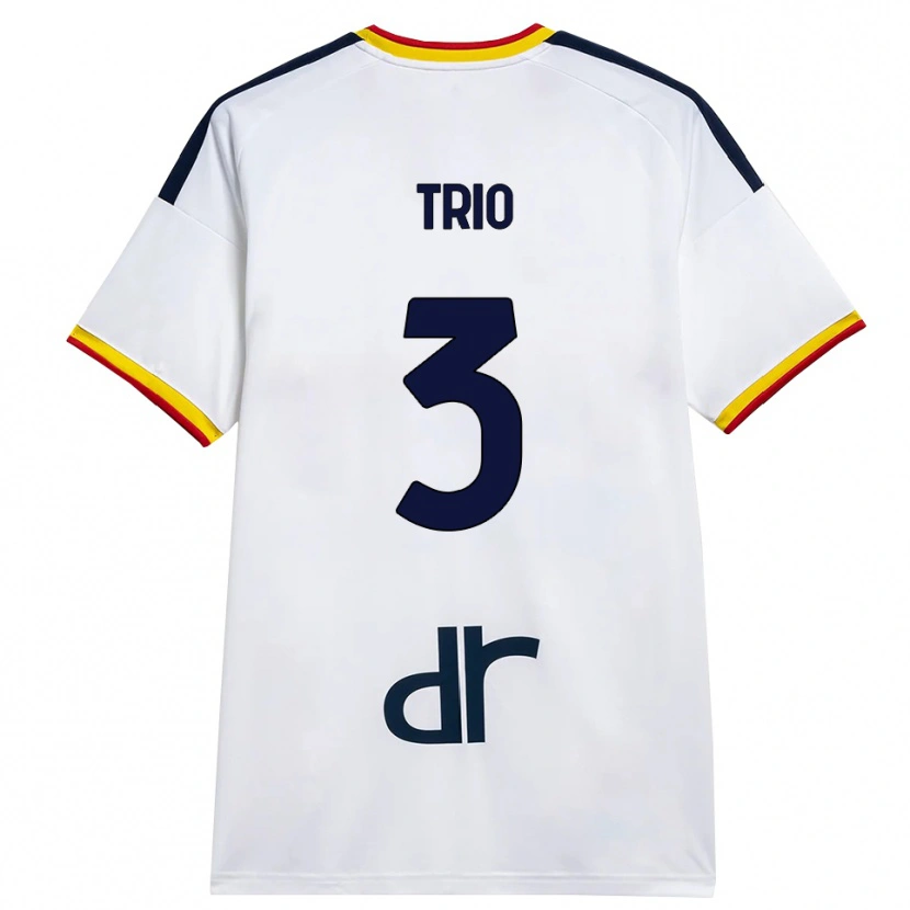Danxen Homme Maillot Stefano Trio #3 Blanc Jaune Rouge Tenues Extérieur 2026/27 T-Shirt