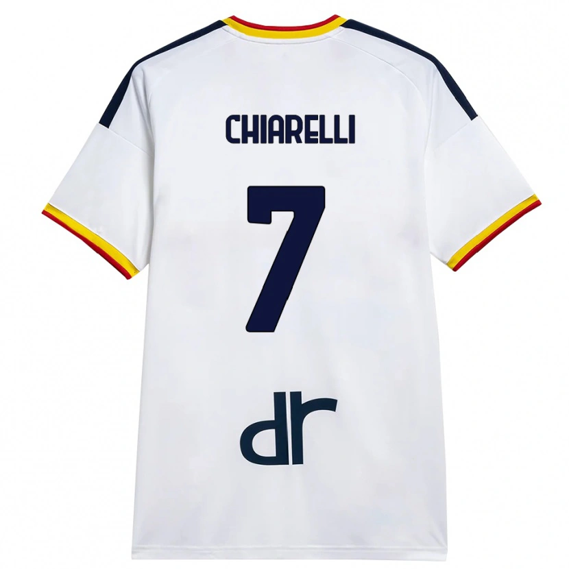 Danxen Homme Maillot Donato Chiarelli #7 Blanc Jaune Rouge Tenues Extérieur 2026/27 T-Shirt