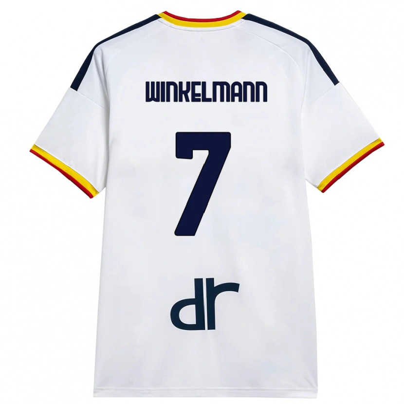 Danxen Homme Maillot Till Winkelmann #7 Blanc Jaune Rouge Tenues Extérieur 2026/27 T-Shirt