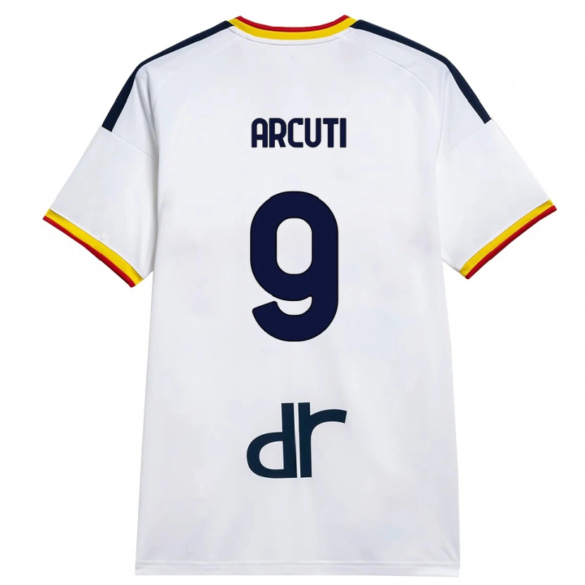 Danxen Homme Maillot Gabriele Arcuti #9 Blanc Jaune Rouge Tenues Extérieur 2026/27 T-Shirt