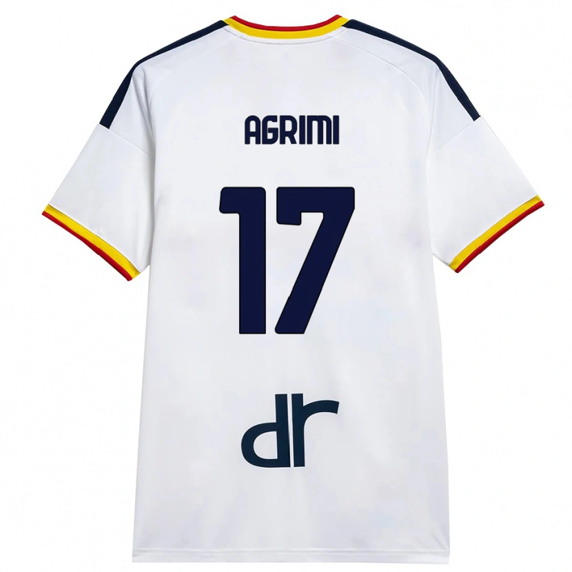 Danxen Homme Maillot Matteo Agrimi #17 Blanc Jaune Rouge Tenues Extérieur 2026/27 T-Shirt