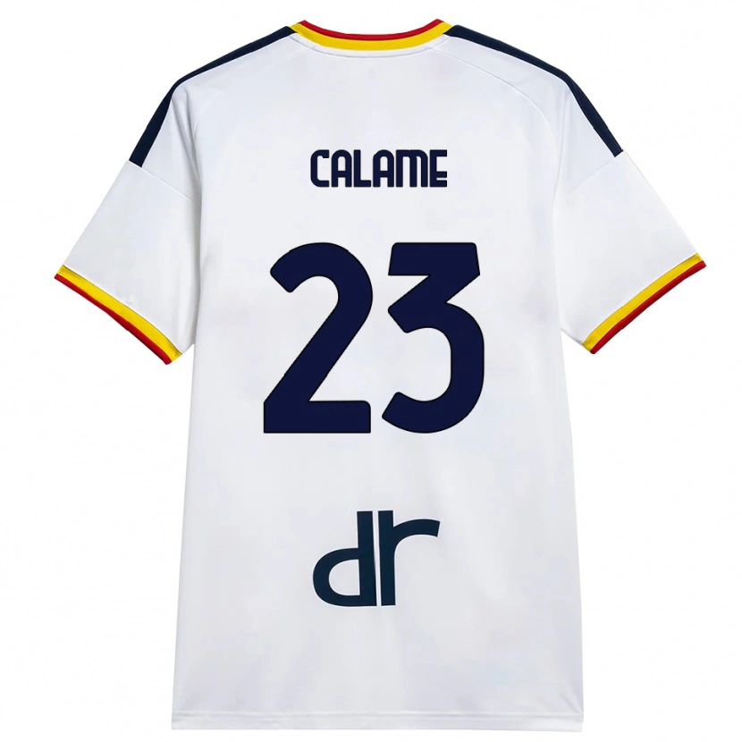 Danxen Homme Maillot Marouane Calame #23 Blanc Jaune Rouge Tenues Extérieur 2026/27 T-Shirt
