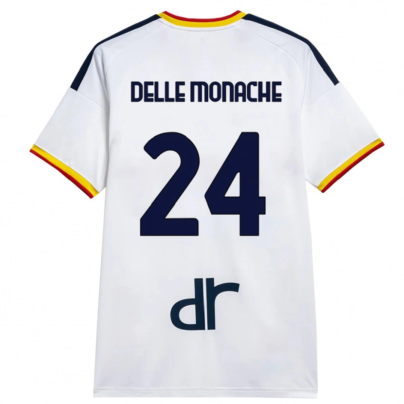 Danxen Homme Maillot Marco Delle Monache #24 Blanc Jaune Rouge Tenues Extérieur 2026/27 T-Shirt