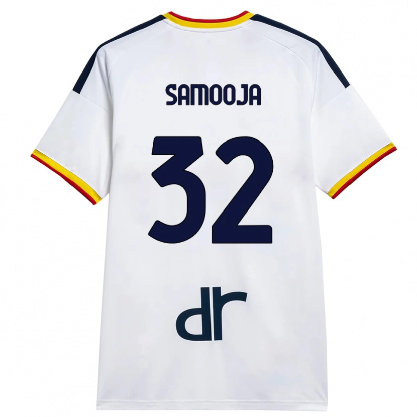 Danxen Homme Maillot Jasper Samooja #32 Blanc Jaune Rouge Tenues Extérieur 2026/27 T-Shirt
