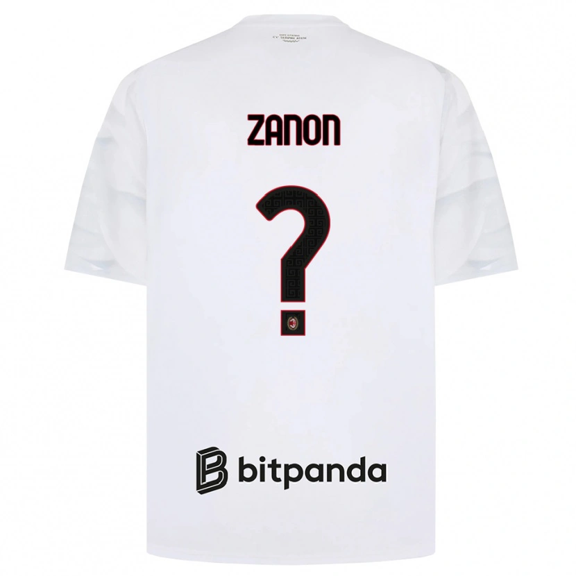 Danxen Homme Maillot Thomas Zanon #0 Blanc Rouge Noir Tenues Extérieur 2026/27 T-Shirt