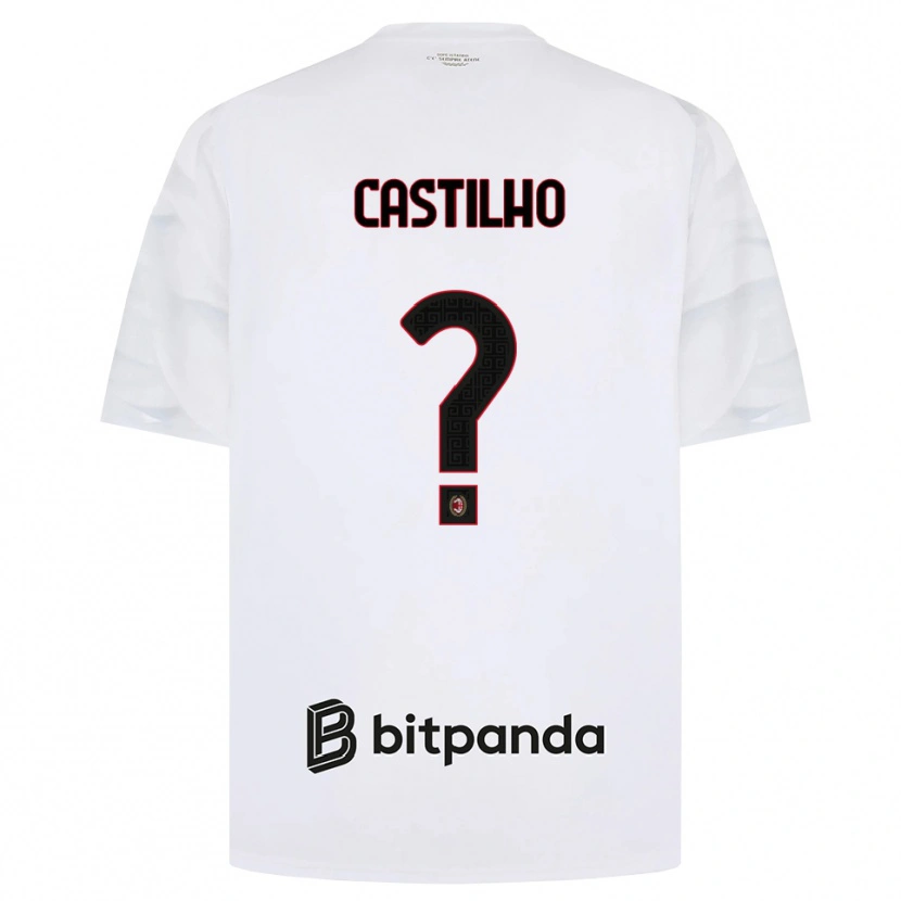Danxen Homme Maillot Estevan Amaral Castilho #0 Blanc Rouge Noir Tenues Extérieur 2026/27 T-Shirt
