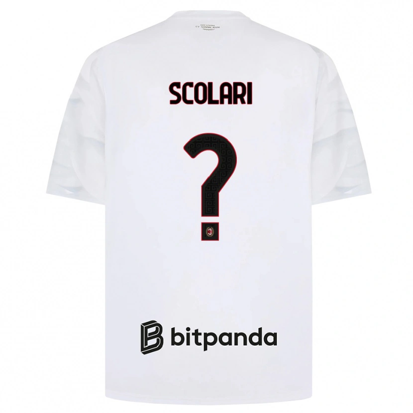 Danxen Homme Maillot Davide Scolari #0 Blanc Rouge Noir Tenues Extérieur 2026/27 T-Shirt