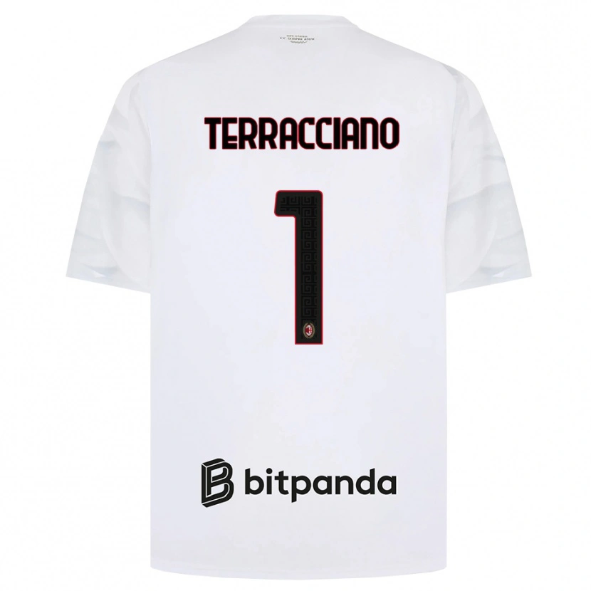 Danxen Homme Maillot Pietro Terracciano #1 Blanc Rouge Noir Tenues Extérieur 2026/27 T-Shirt