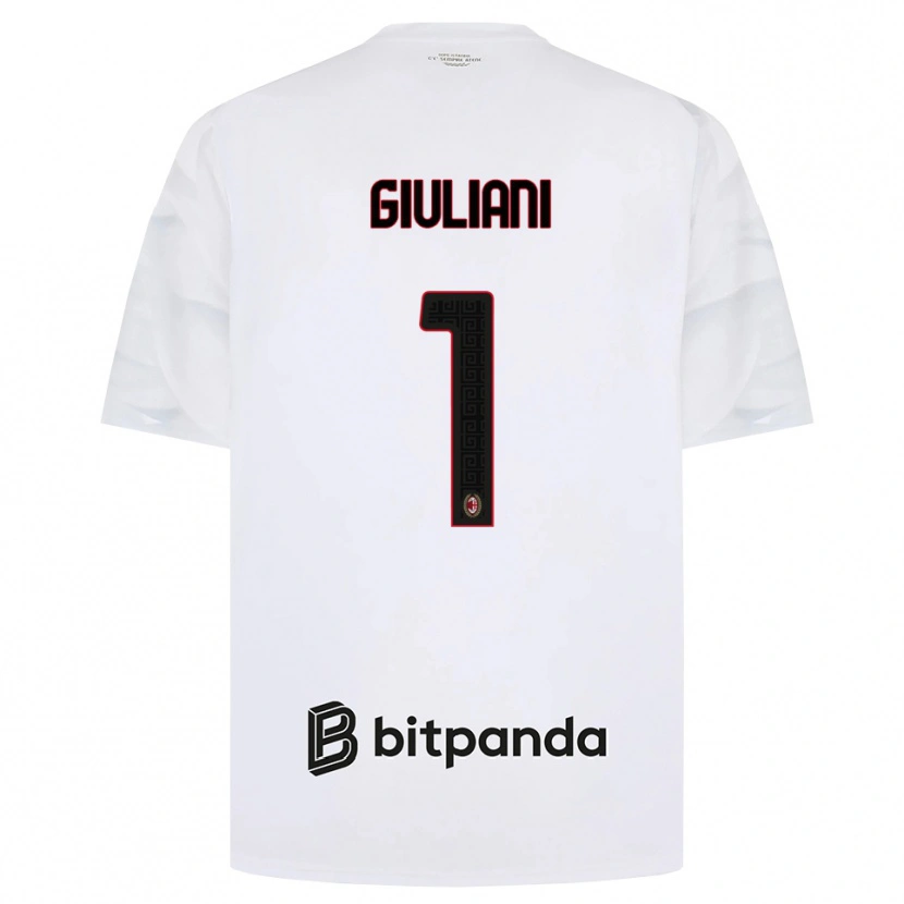 Danxen Homme Maillot Laura Giuliani #1 Blanc Rouge Noir Tenues Extérieur 2026/27 T-Shirt