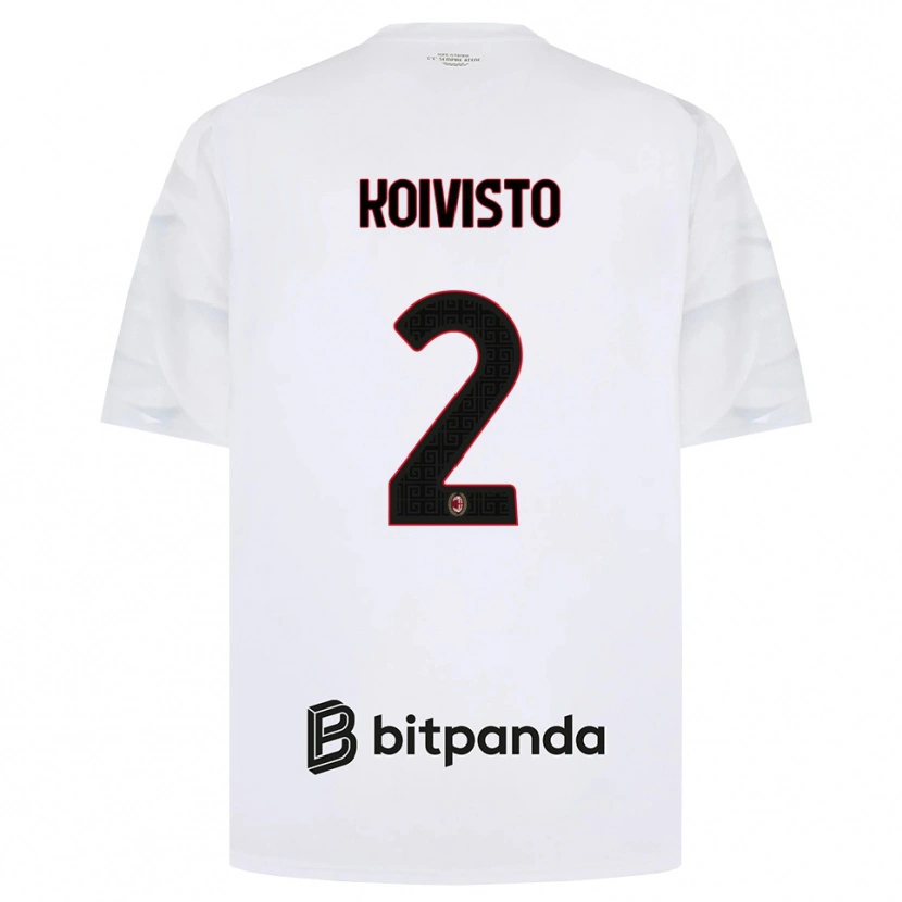 Danxen Homme Maillot Emma Koivisto #2 Blanc Rouge Noir Tenues Extérieur 2026/27 T-Shirt