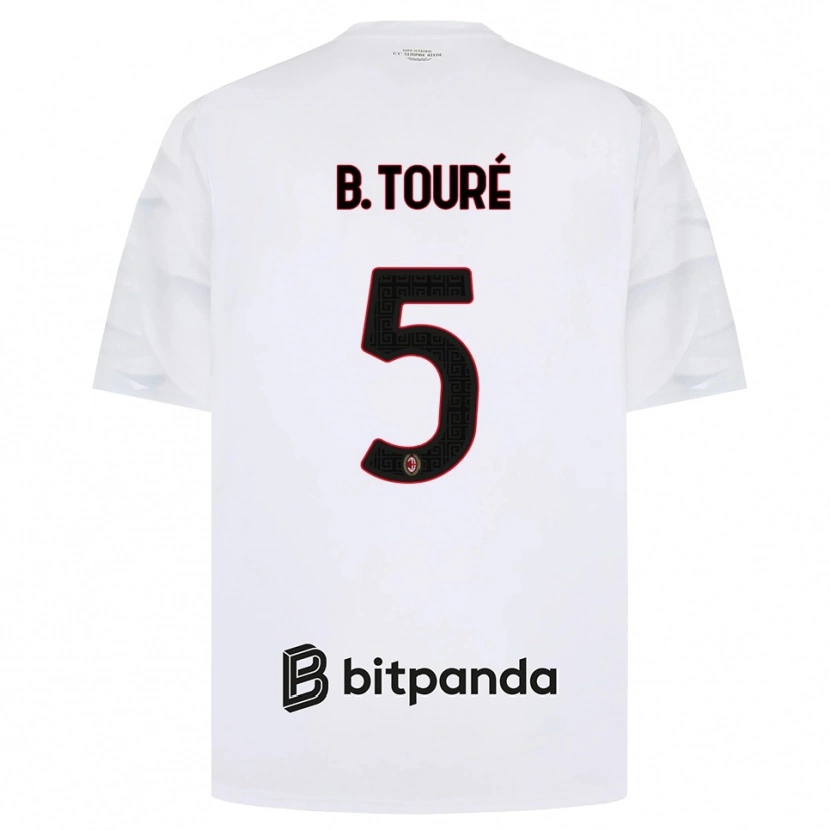 Danxen Homme Maillot Fode Ballo-Toure #5 Blanc Rouge Noir Tenues Extérieur 2026/27 T-Shirt
