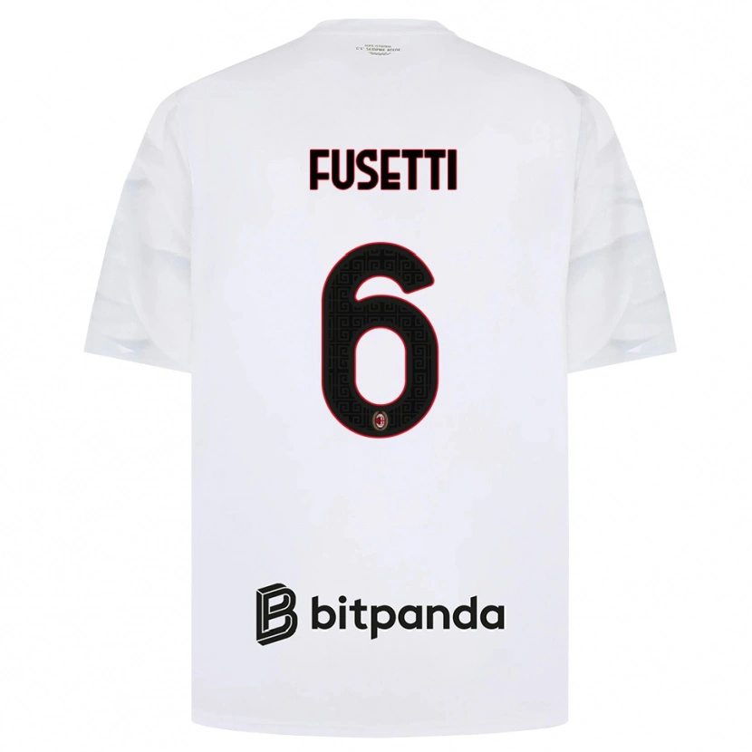 Danxen Homme Maillot Laura Fusetti #6 Blanc Rouge Noir Tenues Extérieur 2026/27 T-Shirt