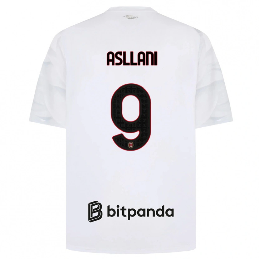 Danxen Homme Maillot Kosovare Asllani #9 Blanc Rouge Noir Tenues Extérieur 2026/27 T-Shirt