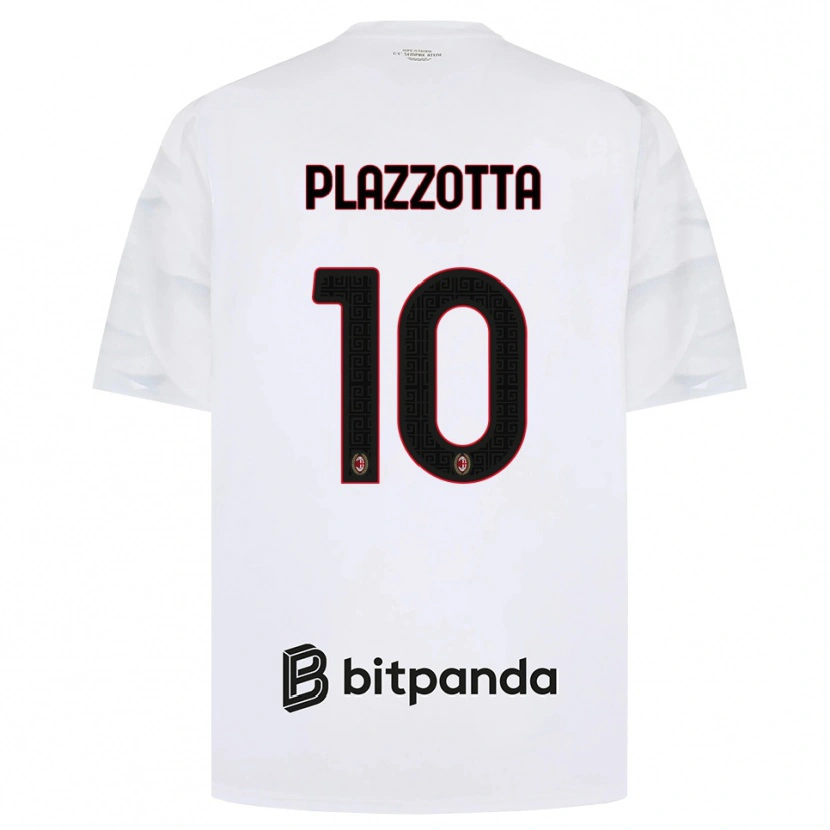 Danxen Homme Maillot Filippo Plazzotta #10 Blanc Rouge Noir Tenues Extérieur 2026/27 T-Shirt