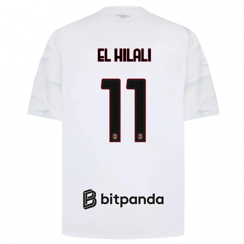 Danxen Homme Maillot Youns El Hilali #11 Blanc Rouge Noir Tenues Extérieur 2026/27 T-Shirt