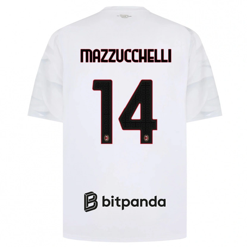 Danxen Homme Maillot Paolo Mazzucchelli #14 Blanc Rouge Noir Tenues Extérieur 2026/27 T-Shirt