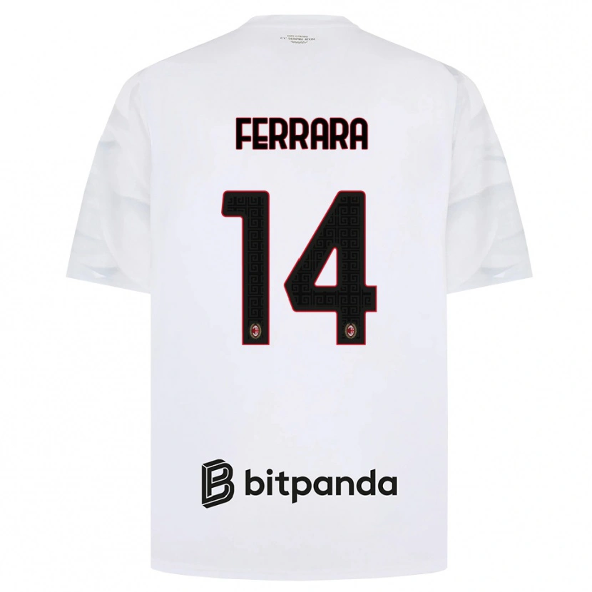 Danxen Homme Maillot Francesco Ferrara #14 Blanc Rouge Noir Tenues Extérieur 2026/27 T-Shirt