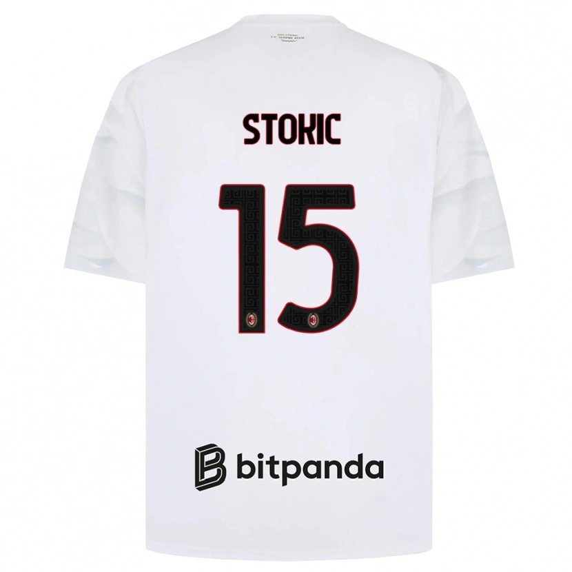 Danxen Homme Maillot Sara Stokić #15 Blanc Rouge Noir Tenues Extérieur 2026/27 T-Shirt