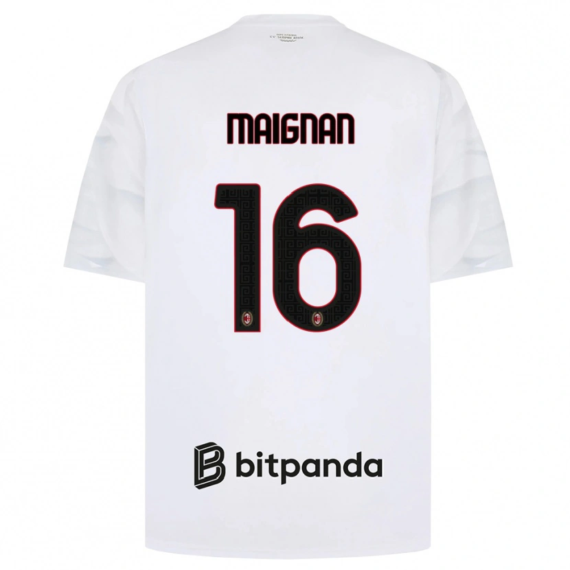 Danxen Homme Maillot Mike Maignan #16 Blanc Rouge Noir Tenues Extérieur 2026/27 T-Shirt
