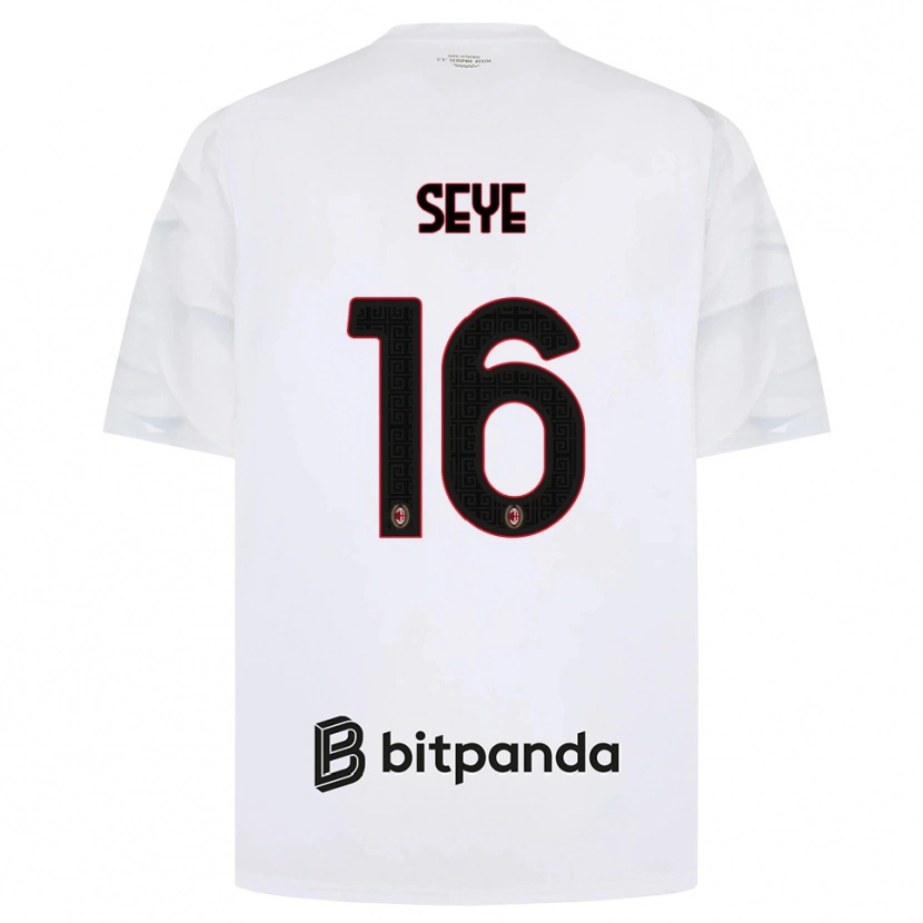 Danxen Homme Maillot Abdou Seye #16 Blanc Rouge Noir Tenues Extérieur 2026/27 T-Shirt