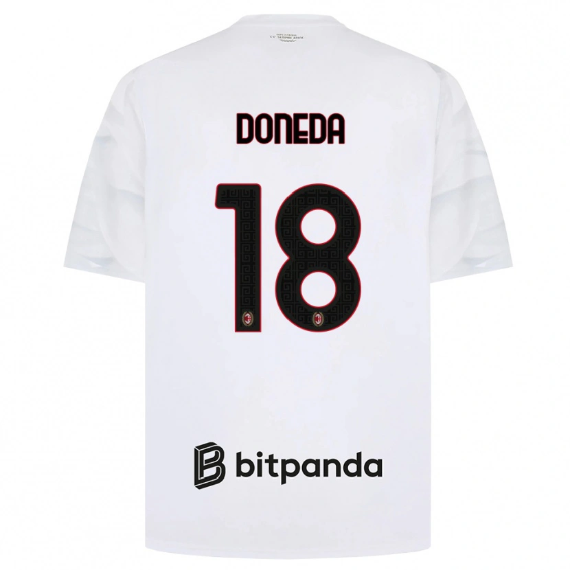 Danxen Homme Maillot Paolo Doneda #18 Blanc Rouge Noir Tenues Extérieur 2026/27 T-Shirt