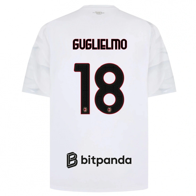 Danxen Homme Maillot Tommaso Guglielmo #18 Blanc Rouge Noir Tenues Extérieur 2026/27 T-Shirt