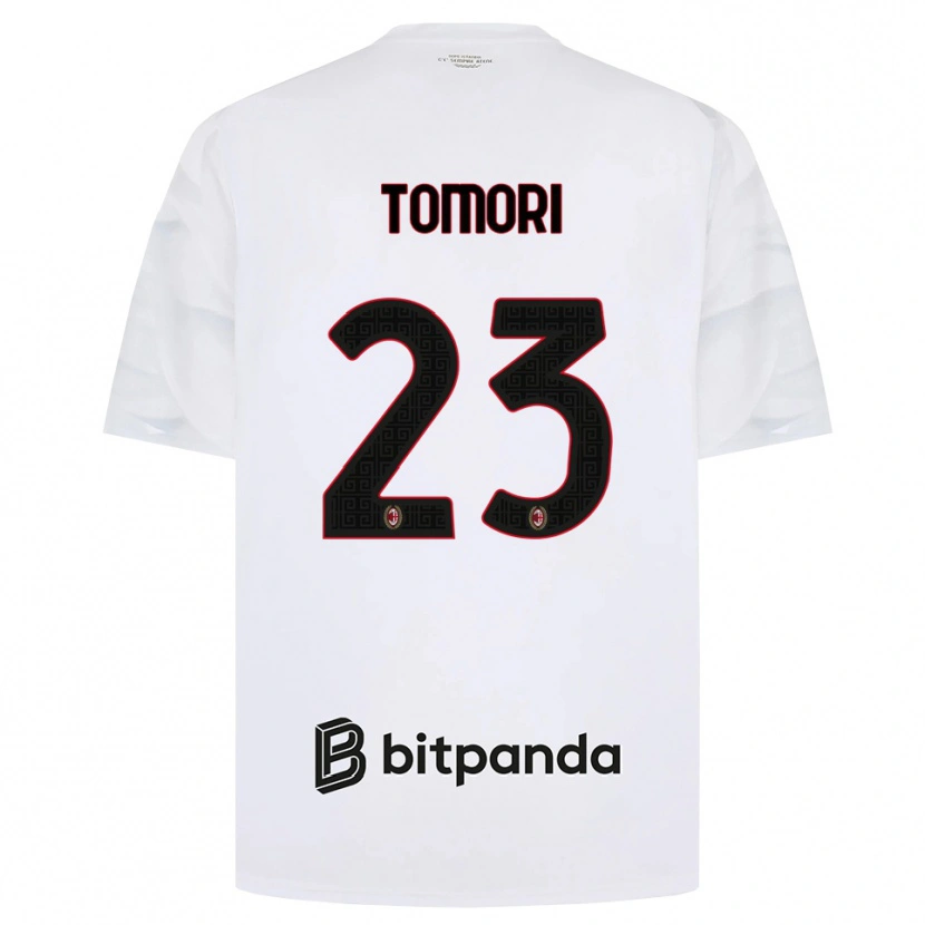 Danxen Homme Maillot Fikayo Tomori #23 Blanc Rouge Noir Tenues Extérieur 2026/27 T-Shirt