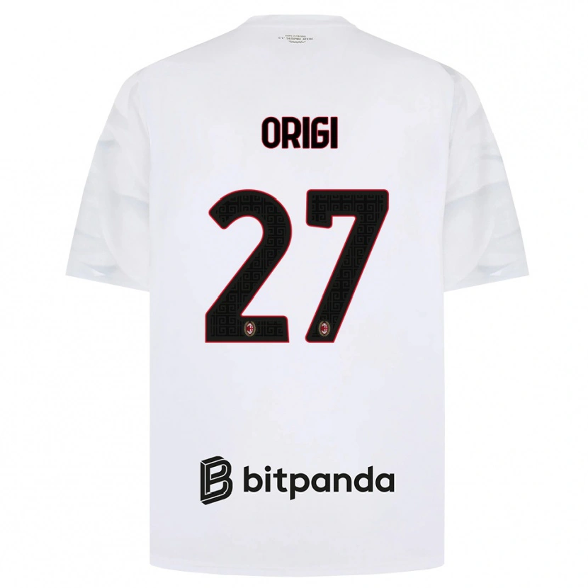 Danxen Homme Maillot Divock Origi #27 Blanc Rouge Noir Tenues Extérieur 2026/27 T-Shirt