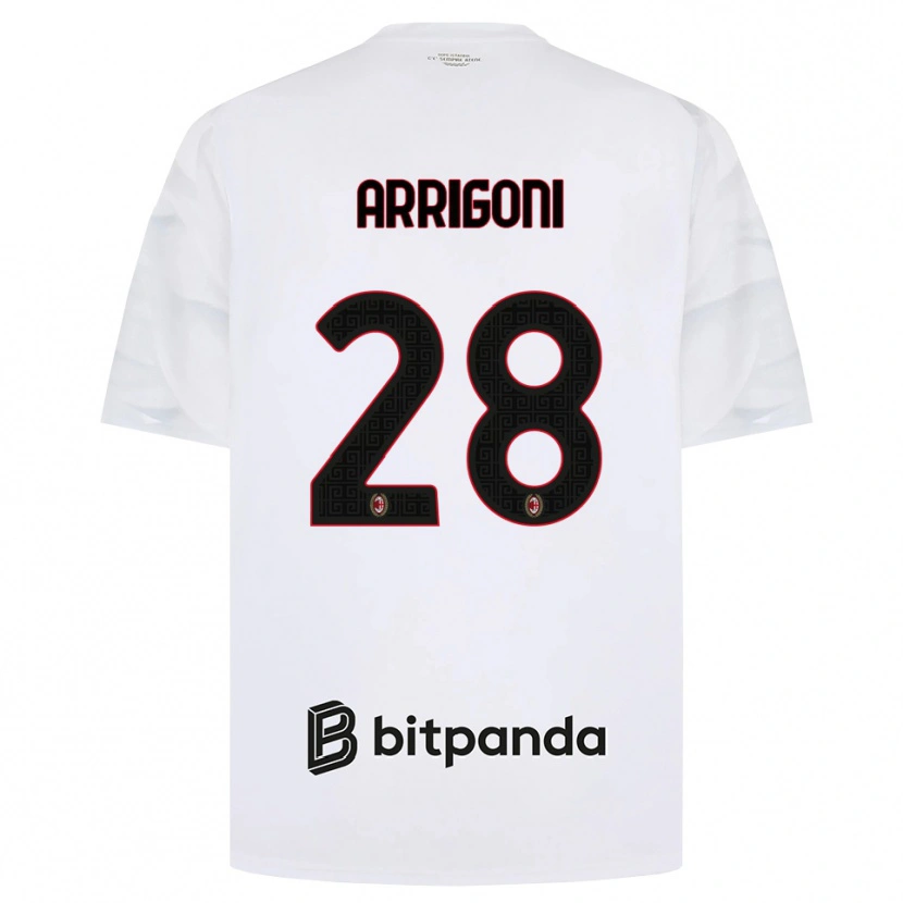 Danxen Homme Maillot Giorgia Arrigoni #28 Blanc Rouge Noir Tenues Extérieur 2026/27 T-Shirt
